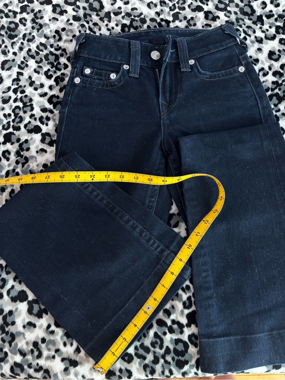 True Religion Women's Dark Indigo Bootcut-Leg Jeans